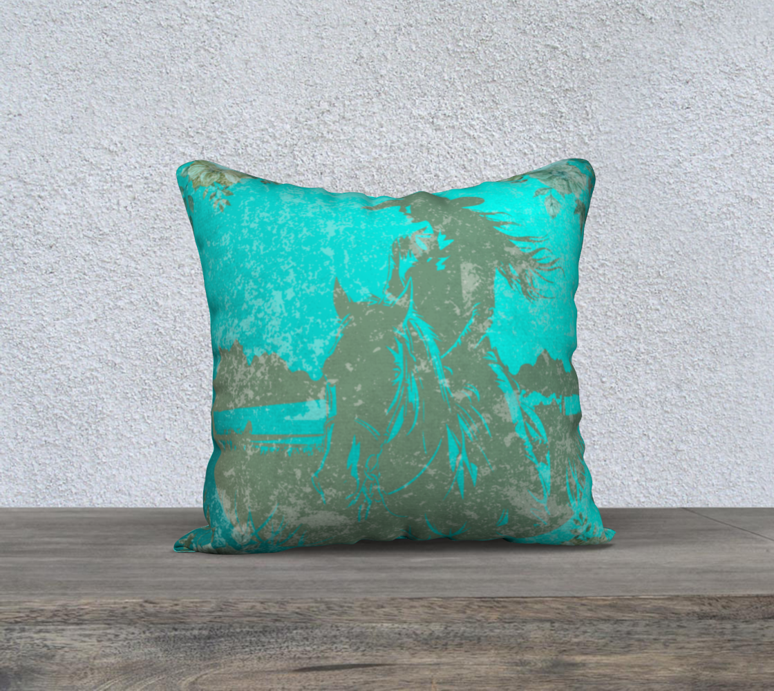 Pillow Case 18x18 "Teal Girl"