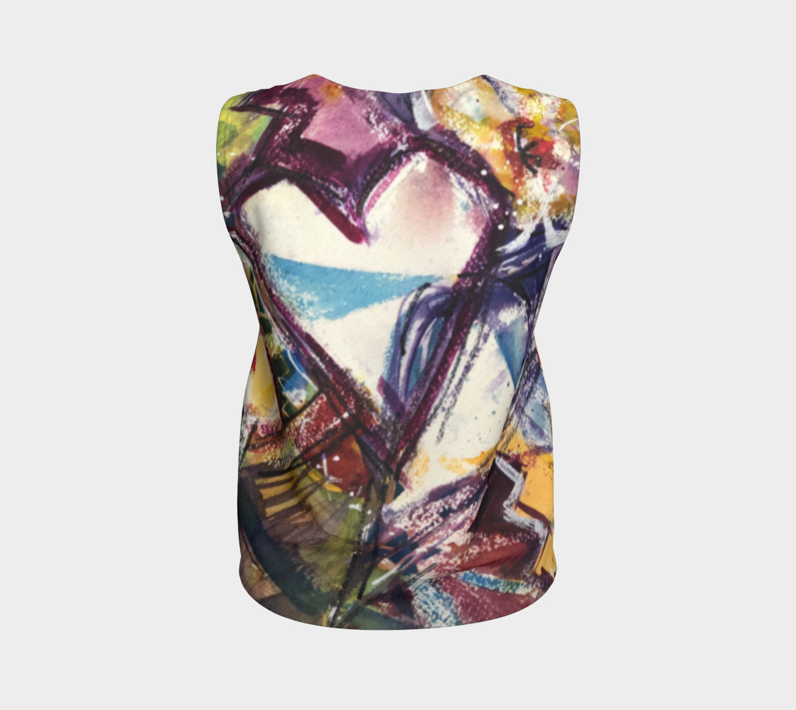 Tank Top loose fitting "Abstract love"