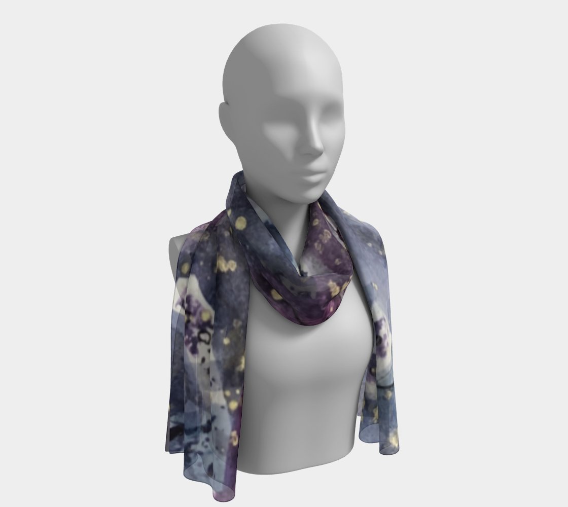 Hoof prints blue scarf long - Artified